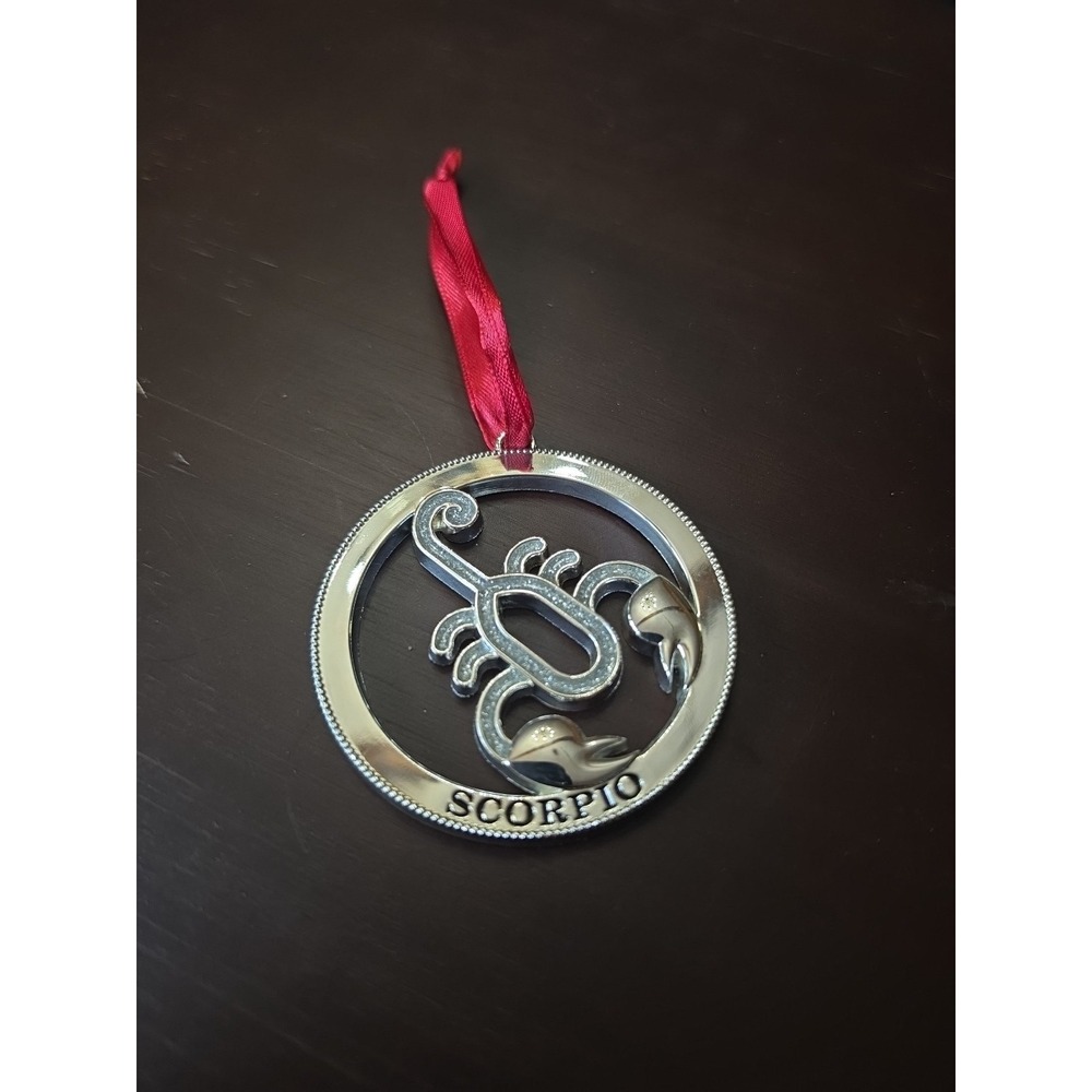 SCORPIO~HARVEY LEWIS SILVER‎ CHRISTMAS ORNAMENT~ZODIAC SIGN~HOROSCOPE~